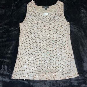 Kyra sparkling sequin Tank Top, sleeveless, size Small, NEW with Tags